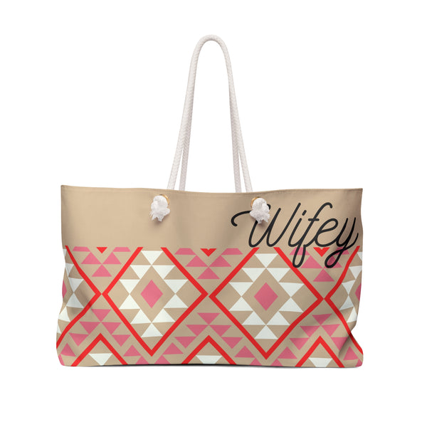 Valentines Day White and Pink Wifey Vacation Travel Weekender Bag! Free Shipping!!!
