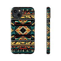 Black Aztec Tough Cases! Cellphone Cases! Multiple Sizes Available! Apple iPhone, Samsung Galaxy, and Google Pixel devices!