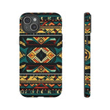 Black Aztec Tough Cases! Cellphone Cases! Multiple Sizes Available! Apple iPhone, Samsung Galaxy, and Google Pixel devices!