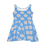 Light Blue Daisy's Print Women's Fit n Flare Dress! Free Shipping!!! New!!! Sun Dress! Beach Cover Up! Night Gown! So Versatile!