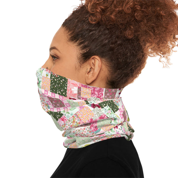 Pink Quilt Print Lightweight Neck Gaiter! 4 Sizes Available! Free Shipping! UPF +50! Great For All Outdoor Sports!