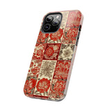 Royal Red Floral Fall Vibes Tough Phone Cases!