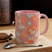 Boho Orange Florals Accent Coffee Mug, 11oz! Free Shipping! Great For Gifting! Lead and BPA Free!