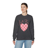 Valentines Day Let Them Plaid Heart Edition Unisex Sweatshirt! Retro! Free Shipping!!!