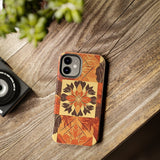 Reddish Orange Star Flower Fall Vibes Tough Phone Cases!