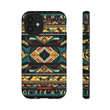 Black Aztec Tough Cases! Cellphone Cases! Multiple Sizes Available! Apple iPhone, Samsung Galaxy, and Google Pixel devices!