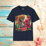 Watermelon Skeleton Unisex Graphic Tees! Summer Vibes! All New Heather Colors!!! Free Shipping!!!