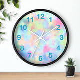 Boho Rainbow Blue Tie Dye Wall Clock! Perfect For Gifting! Free Shipping!!!