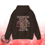 Love is Patient and Kind 1 Corinthians 13: 4-8 Back Designs Unisex Heavy Blend Hooded Sweatshirt! Free Shipping!!!