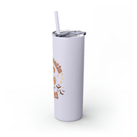 Boot Scootin Spooky Retro Ghost Printed Skinny Tumbler with Straw, 20oz! Multiple Colors! Halloween!