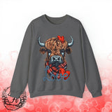 Valentines Day Highlander Cow Love Unisex Sweatshirt! Retro! Plus Sizes Available!