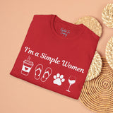 I'm a Simple Women Unisex Graphic Tees! Summer Vibes! All New Heather Colors!!! Free Shipping!!!