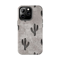 Grey Acid Wash Cactus Western Tough Phone Cases!