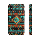 Turquoise Aztec Tough Cases! Cellphone Cases! Multiple Sizes Available! Apple iPhone, Samsung Galaxy, and Google Pixel devices!