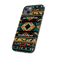 Black Aztec Tough Cases! Cellphone Cases! Multiple Sizes Available! Apple iPhone, Samsung Galaxy, and Google Pixel devices!