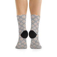 Grey Daisy Unisex Eco Friendly Recycled Poly Socks!!! Free Shipping!!! 58% Recycled Materials!