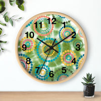 Boho Green Tie Dye Wall Clock! Perfect For Gifting! Free Shipping!!!