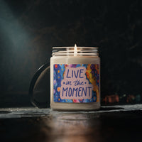 Live in The Moment Watercolor Scented Soy Candle, 9oz! Free Shipping! 9 Scents! 60 Hour Burn Time!!!