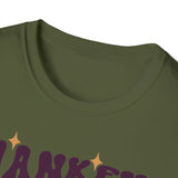 Thankful Grateful Blessed Thanksgiving Fall Vibes Retro Unisex Graphic Tees!