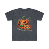Green Slime Carved Pumpkins Halloween Unisex Graphic Tees! Fall Vibes!