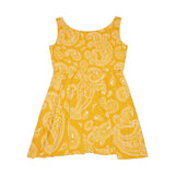 Western Yellow and White Bandana Print Women's Fit n Flare Dress! Free Shipping!!! New!!! Sun Dress! Beach Cover Up! Night Gown! So Versatile!