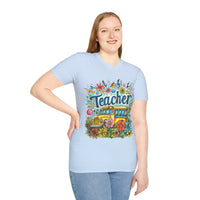 The Teacher Floral School Bus Unisex Graphic Tees! All New Heather Colors!!! Free Shipping!!! Back To School!