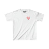 Valentines Day Pink Plaid Basics Wear Anywhere Kids Heavy Cotton Tee! Foxy Kids! Free Shipping!