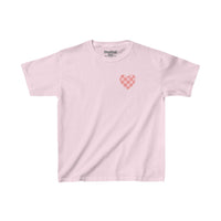 Valentines Day Pink Plaid Basics Wear Anywhere Kids Heavy Cotton Tee! Foxy Kids! Free Shipping!