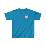 Valentines Day Pink Plaid Basics Wear Anywhere Kids Heavy Cotton Tee! Foxy Kids! Free Shipping!