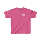 Valentines Day Pink Plaid Basics Wear Anywhere Kids Heavy Cotton Tee! Foxy Kids! Free Shipping!