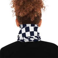 Black and White Plaid Lightweight Neck Gaiter! 4 Sizes Available! Free Shipping! UPF +50! Great For All Outdoor Sports!