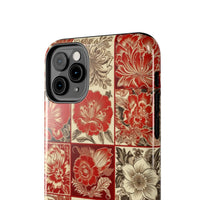 Royal Red Floral Fall Vibes Tough Phone Cases!