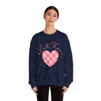 Valentines Day Let Them Plaid Heart Edition Unisex Sweatshirt! Retro! Free Shipping!!!