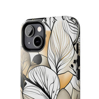 Neutral Autumn Leaves Fall Vibes Tough Phone Cases!