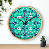 Aztec Print Mint and Navy Wall Clock! Perfect For Gifting! Free Shipping!!! 3 Colors Available!