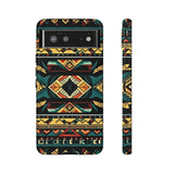 Black Aztec Tough Cases! Cellphone Cases! Multiple Sizes Available! Apple iPhone, Samsung Galaxy, and Google Pixel devices!