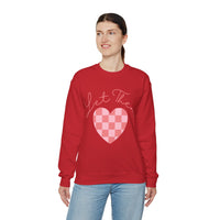 Valentines Day Let Them Plaid Heart Edition Unisex Sweatshirt! Retro! Free Shipping!!!