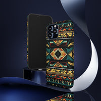 Black Aztec Tough Cases! Cellphone Cases! Multiple Sizes Available! Apple iPhone, Samsung Galaxy, and Google Pixel devices!