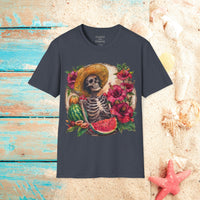 Watermelon Skeleton Unisex Graphic Tees! Summer Vibes! All New Heather Colors!!! Free Shipping!!!