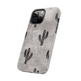 Grey Acid Wash Cactus Western Tough Phone Cases!