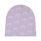 Lavender Baby Beanie in Cursive! Free Shipping! Great for Gifting!