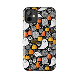 Spider Webs and Candy Corn Little Ghost Halloween Tough Phone Cases! Fall Vibes!