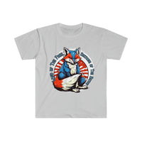 Land of The Free Because of The Brave Fox Version Unisex Graphic Tees! Independence Day!