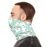 Pastel Green Floral Lightweight Neck Gaiter! 4 Sizes Available! Free Shipping! UPF +50! Great For All Outdoor Sports!