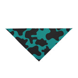 Black and Teal Blue Cow Print Pet Bandana! Foxy Pets! Free Shipping!!!