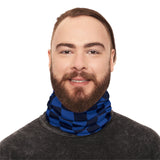 Black and Navy Blue Plaid Lightweight Neck Gaiter! 4 Sizes Available! Free Shipping! UPF +50! Great For All Outdoor Sports!