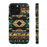 Black Aztec Tough Cases! Cellphone Cases! Multiple Sizes Available! Apple iPhone, Samsung Galaxy, and Google Pixel devices!