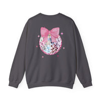 Valentines Day Sweatshirt Xoxo Disco Coquette/Back Printed