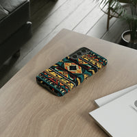 Black Aztec Tough Cases! Cellphone Cases! Multiple Sizes Available! Apple iPhone, Samsung Galaxy, and Google Pixel devices!