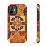 Reddish Orange Star Flower Fall Vibes Tough Phone Cases!